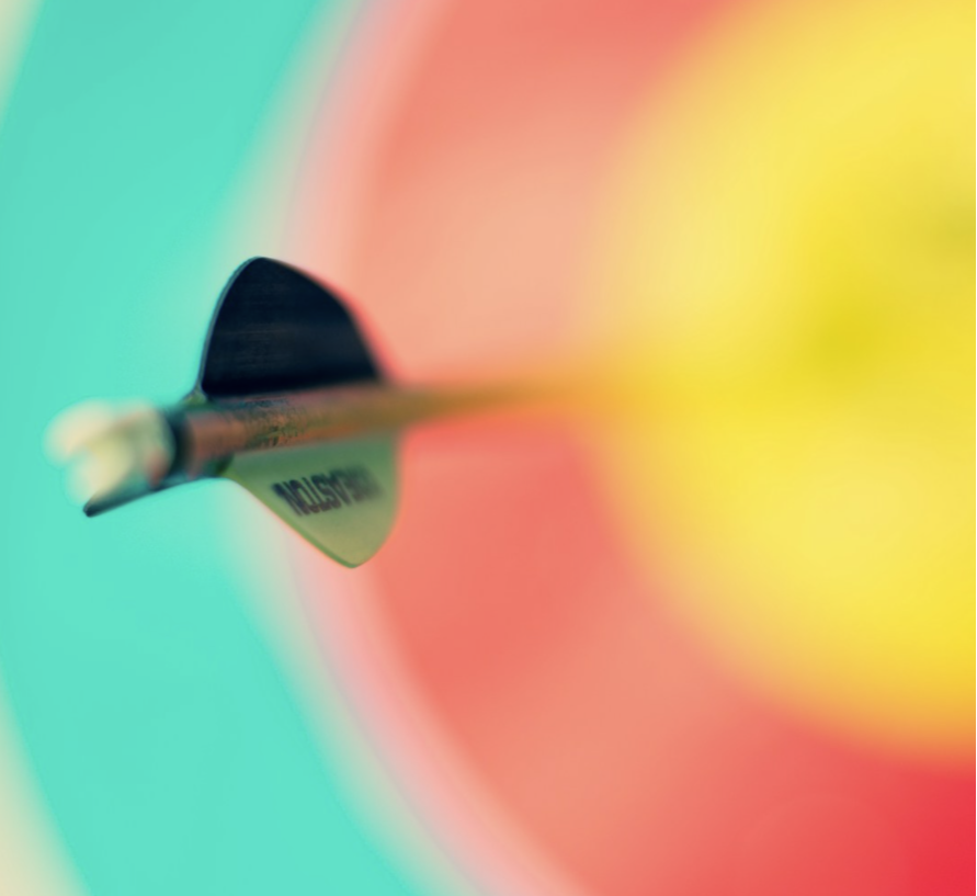 Dart hitting target